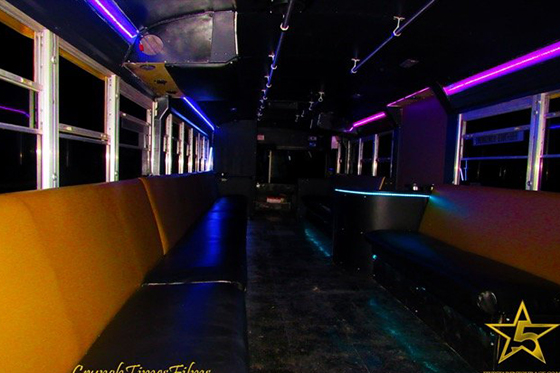 Party bus for a bachelor party or bachelorette party
