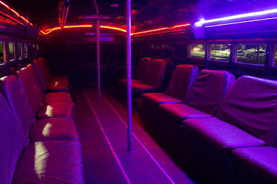 party bus with DVD and Blu-Ray player 